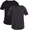 Grey Shadow/Black Soot, variant on Men's & Big Men's Longline Curved Hem Elongated Tee Shirt, 2-Pack, Sizes XS-5XL
