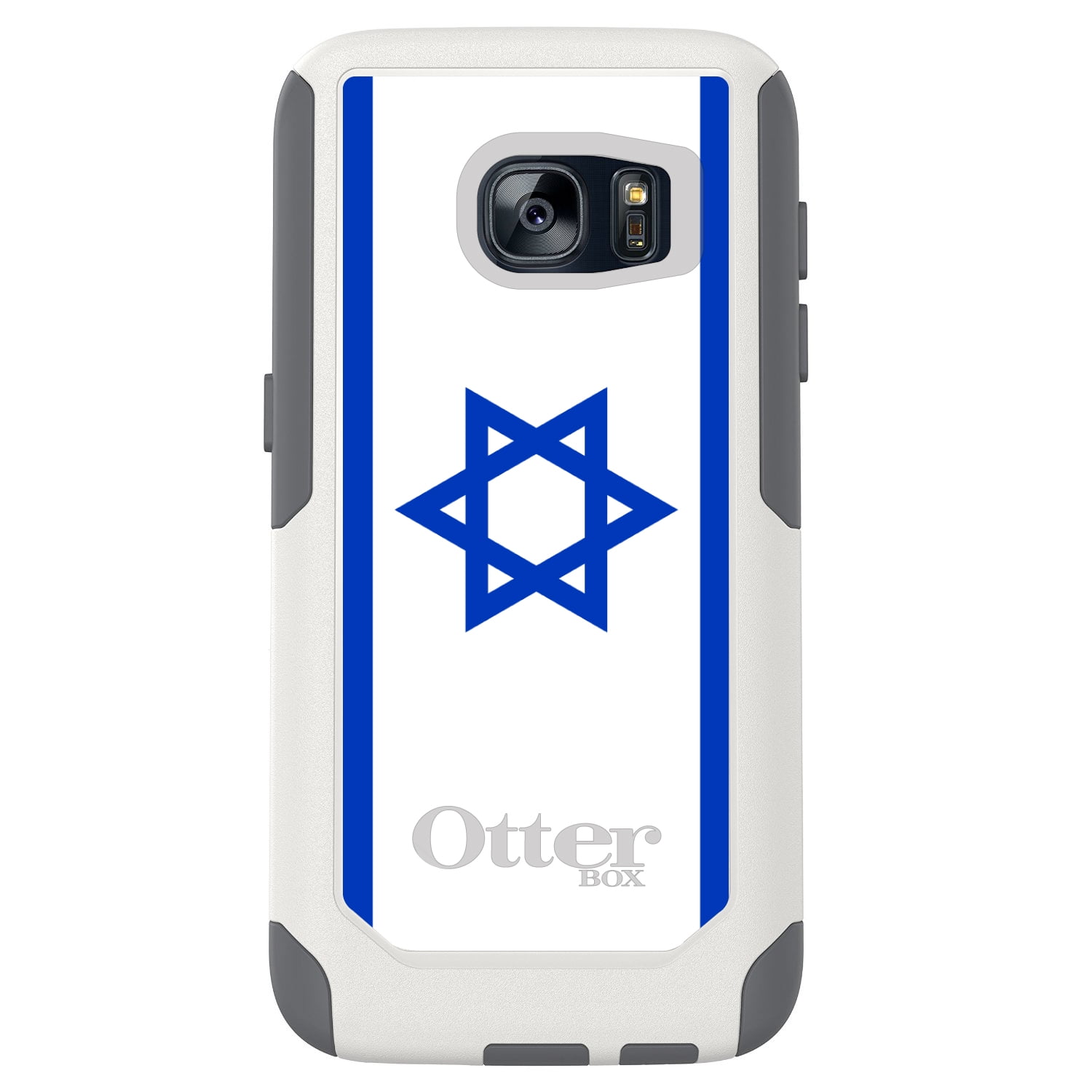 DistinctInk Custom White OtterBox Commuter Series Case for Samsung Galaxy S7...