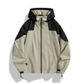 thumbnail image 1 of LOVZFMLL Jackets for Men's Long Sleeved Hooded Zipper Drawstring Pocket Outdoor Jacket Coat, 1 of 3