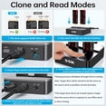 thumbnail image 3 of SSK NVMe SSD Cloner, M.2 Duplicator Dual Bay NVMe Enclosure, Tool-Free 20Gbps USB3.2 Gen 2X2 SSD to USB Adapter M.2 Docking Station for M Key PCIE NV, 3 of 7