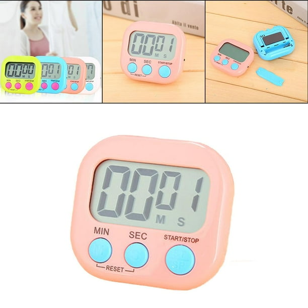 Temporizador de cocina digital Macarena LCD Grande Min para Cocinar Hor Rosa