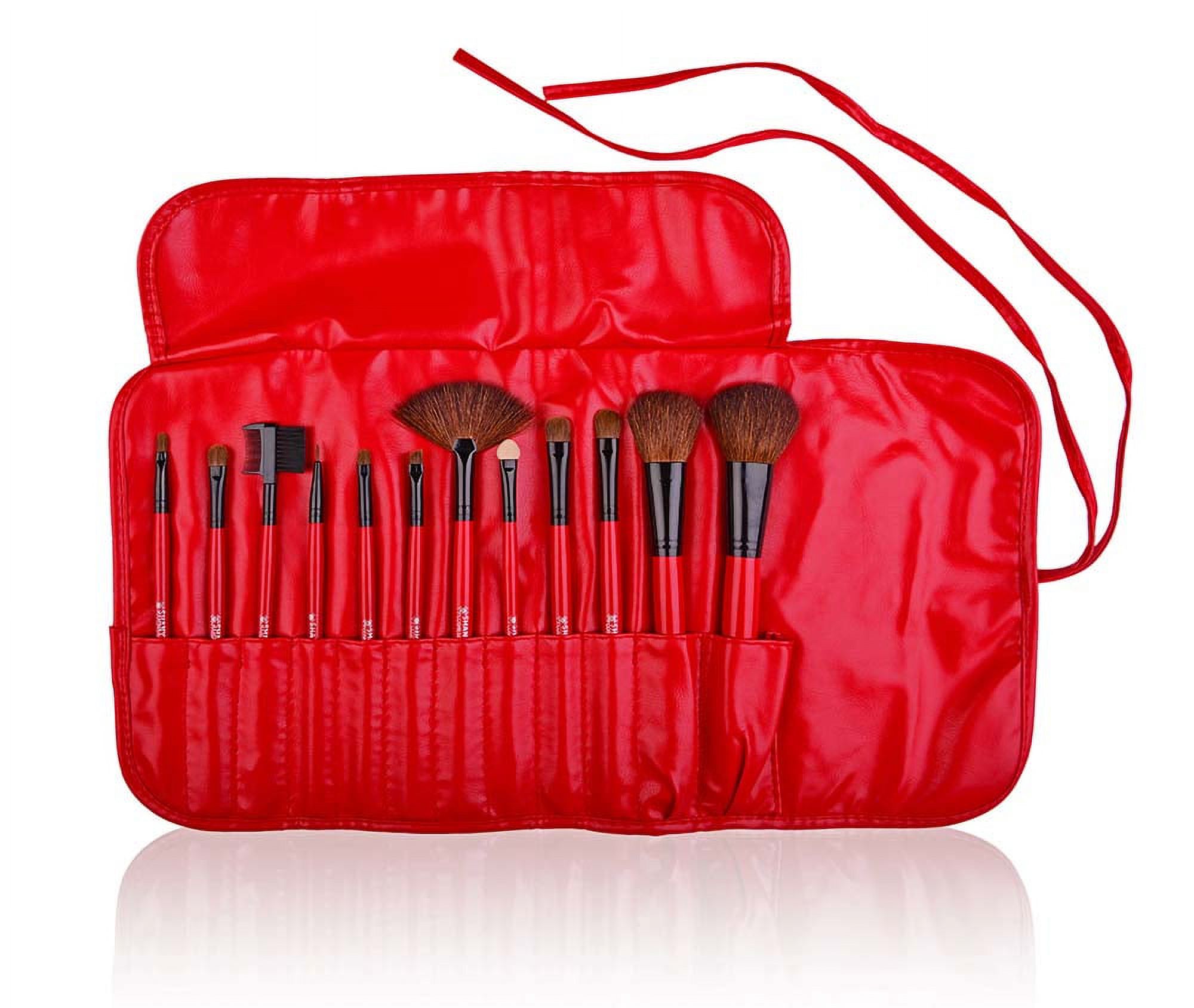 SHANY Professional 12 - Piece Cosmetic Brush Set with Pouch - RED - image 2 of 2