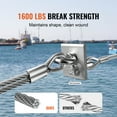 thumbnail image 4 of VEVOR T304 Stainless Steel Cable 1/8" 7x7 Steel Wire Rope 100 ft Cable Railing, 4 of 9