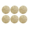 thumbnail image 1 of Posavasos de PVC reutilizables resistentes al calor para decoración del hogar, 6 unidades Oro, 1 of 9