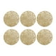 thumbnail image 1 of Posavasos de PVC reutilizables resistentes al calor para decoración del hogar, 6 unidades Oro, 1 of 9