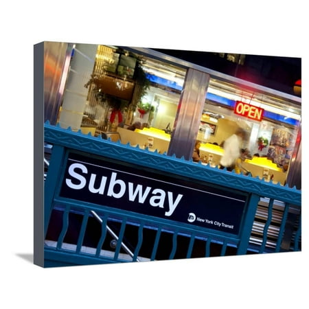 USA, New York City, Diner in Midtown Manhattan Stretched Canvas Print Wall Art By Gavin