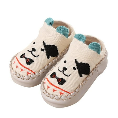 

nsendm Baby Boys Girls Cartoon Ears Floor Socks Non Slip Baby Step Shoes Socks Toddler Size 7 Shoes Girls Shoes White 12 Months