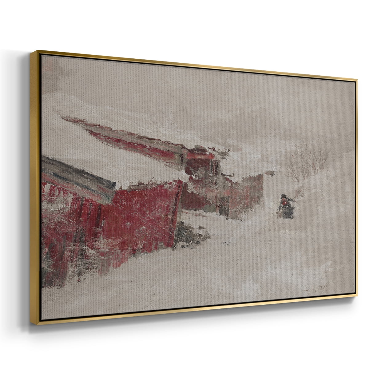 Vintage Botanical Print-XCI By Wexford Home Framed in Gold Wood Gallery Wrapped Canvas 17 in. x 25 in.