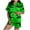 Green, variant on Halloween Womens Silk Pajamas Set 2 Piece Button Down Short Sleeve Shorts Pjs Set Pink Skull Pumpkin Sets Loungewear Soft Comfy Collar Gothic Sleepwear with Pockets