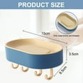 thumbnail image 2 of Caja de jabón colgante Estante de almacenamiento de jabón para baño sin perforaciones con ganchos, 2 of 7