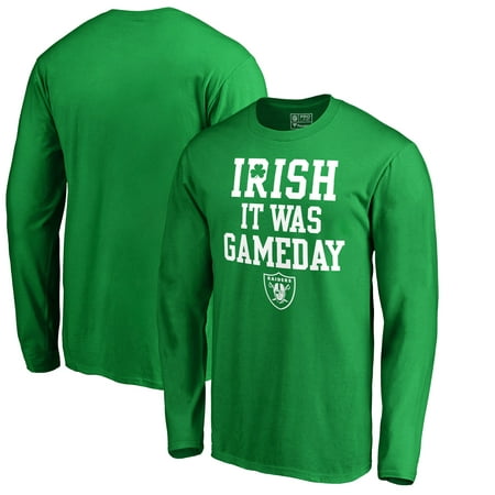 Oakland Raiders NFL Pro Line by Fanatics Branded Irish Gameday Long Sleeve T-Shirt - Kelly