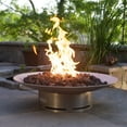 thumbnail image 4 of Asia 72 Inch Liquid Propane Fire Pit Bowl Outdoor Patio Furniture Steel Firepit Iron Oxide Finish Includes Brass Burner Electronic Ignition 50lbs Lava Rock Flex Line Kit Plate and Heat Shield, 4 of 4