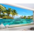 thumbnail image 4 of Papier Peint 3D Maldives Vue sur la Mer de Parede SKU WAL0237, 4 of 10