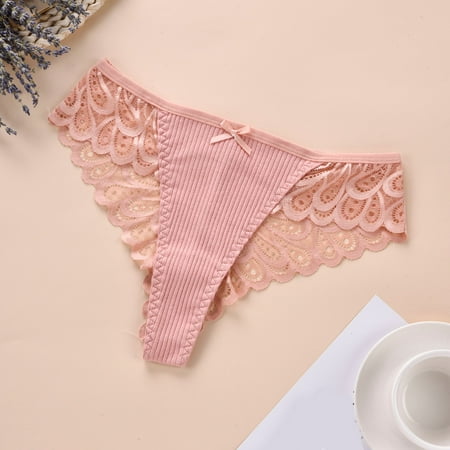 

PEASKJP Cotton Panties for Women High Waisted Women s Underwear Low Rise Lady Micro Smooth Breathable Briefs Hipster Panties Pink X-L