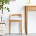 thumbnail image 4 of MAYEERTY Natural Beech Wood Makeup Stool – Stylish Bench for Dining Room, Bedroom, and More, 4 of 9
