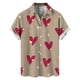 thumbnail image 3 of Camisas con botones para el día de San Valentín con estampado 3D para hombre, camisas casuales de verano de manga corta con cuello extendido para la playa, camisas de moda para hombre, 3 of 5