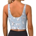thumbnail image 4 of Uemuo Rabbit Is Eating Carrots Pattern Women's Sports Bra - High Impact Support, Breathable, and Comfortable Athletic Bra for Running, Yoga, and Workouts, 4 of 9