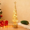 thumbnail image 5 of Japceit Rotating Glass Christmas Tree, Light-Up Spinning Crystal Table Decor, Illuminated Rotating Ornament for Home, Office and Festive Display, 5 of 6