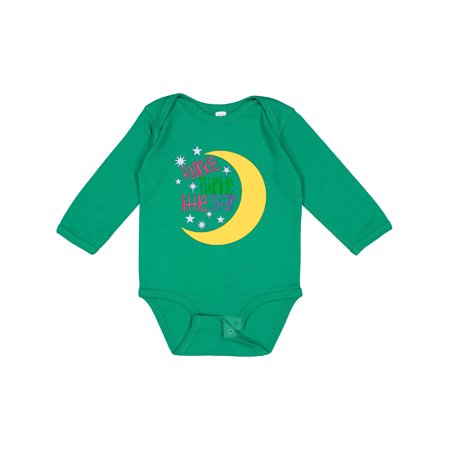 

Inktastic Twinkle Twinkle Little Star with Yellow Moon Gift Baby Boy or Baby Girl Long Sleeve Bodysuit