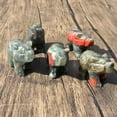 thumbnail image 5 of K-KED Natural Quartz Crystal Carved Polar Bear Gemstone Animal Healing Statue Ornament-African Bloodstone Quartz, 5 of 6