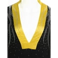 thumbnail image 4 of Runhomal Combinaison de Danse de Salon Tango Latin à Col en V Profond avec Strass Scintillants pour Hommes Jaune TG, 4 of 7