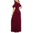 thumbnail image 5 of POSESHE Women's Plus Size Short Sleeve Maxi Dress with Pockets，Tunic Swing T-Shirt Dress, 5 of 5