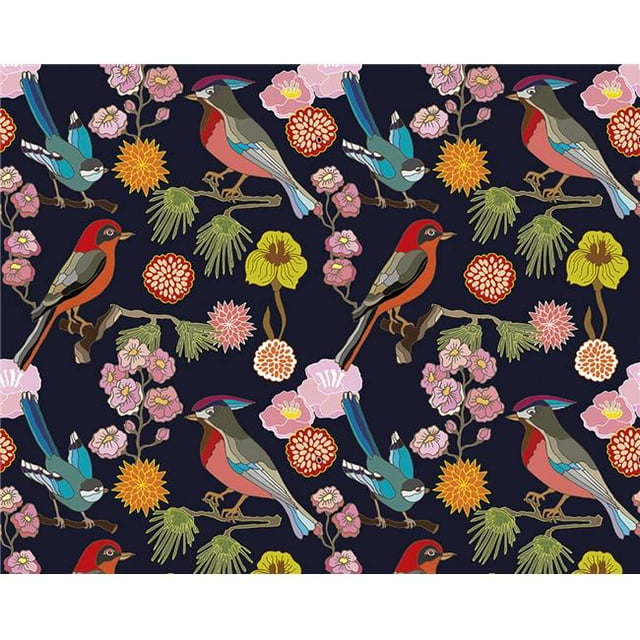 Ohpopsi WALS0304 Fresque Murale Oiseaux Floraux
