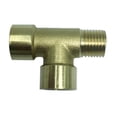 thumbnail image 1 of Adaptador de conector de latón con rosca en T de 2x 1/4 ", accesorios de tubería, diámetro de rosca ,5 mm Yotijar Adaptador de rosca de latón de 3 vías, 1 of 9