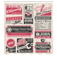 thumbnail image 3 of Ambesonne Retro Shower Curtain, News Magazine Design, 69"Wx75"L, Pink Beige Grey Teal, 3 of 5