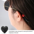 thumbnail image 5 of Uxcell 15pair Eyewear Ear Grip Heart-Shaped Silicone Eyeglasses Temple Stopper Anti-Slip Retainers, Black, 5 of 6