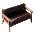 thumbnail image 3 of DOLITY 1:12 Scale Dollhouse Miniature Sofa Dollhouse Furniture Dollhouse Decoration for Dark Brown Big, 3 of 8