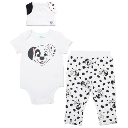 

Disney Classics Patch Infant Baby Boys Bodysuit Pants and Hat 3 Piece Outfit Set White 12 Months