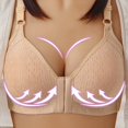 thumbnail image 1 of Ropa interior cómodo transpirable sujetador de las mujeres con hebilla frontal push up en color liso más el tamañopangjing, 1 of 4