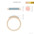 thumbnail image 5 of ANGARA Natural Half Eternity Five Stone Aquamarine Wedding Ring in 14K Rose Gold for Women (Size-2.8mm) | March Birthstone, Birthday, Anniversary, Jewelry Gift for Women | Natural Aquamarine Ring, 5 of 9