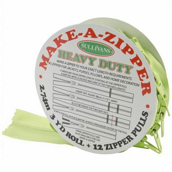 Sullivans Make-A-Zipper Kit Heavy-Duty, 3 Yd