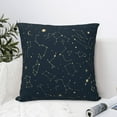 thumbnail image 6 of YFYANG Square Decorative Throw Pillow Case (Without Pillow Insert), Constellation Lines Texture Bedroom Sofa Car Cushion Cover, 18"x18", 6 of 9