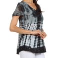 thumbnail image 3 of Sakkas Natalie Sequin Tie Dye Blouse - Charcoal - One Size, 3 of 4