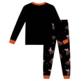 thumbnail image 5 of CAIVO Girls Halloween 2 Piece Pajama Sets Kids Skeleton Print Long Sleeve O-Neck Tops And Pants Wear Soft Night Holiday Party Pyjamas, 5 of 6