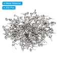 thumbnail image 3 of Uxcell 4.5 x 8 mm Mini Brads para manualidades en papel, 200 piezas de sujetadores de papel redondos, plateado, 3 of 7