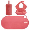 thumbnail image 1 of Set de Alimentación de Silicón Kool Baby Mantel Babero y Vaso con Popote Rojo, 1 of 1