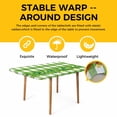 thumbnail image 4 of St. Patrick's Day Table Cloths for 3 Foot Rectangle Tables, Shamrock Grasses Sage Green Plaid Patio Waterproof Elastic Fitted Tablecloths, Washable Rectangular Table Cover for Camping, 4 of 8
