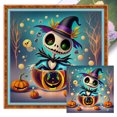 thumbnail image 1 of Hilo Algodón Bordado Punto Cruz Con Halloween Jack 11CT 40x40cm, 1 of 9