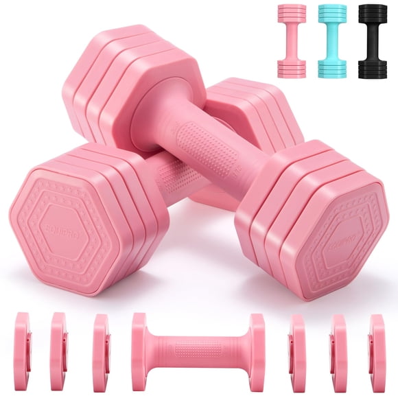 Set de mancuernas ajustables Equipro de 2 a 5 lb con mango suave de TPU