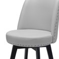 thumbnail image 3 of MINCETA Bar Stools,30" 360 Free Swivel High Back Full Back Upholstered Nail Head Bar Height Bar Stools,1 Piece,PU in Light Gray, 3 of 10