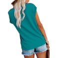 thumbnail image 6 of Cap Sleeve Oversized T Shirts Loose Fit Blouses Women's Summer Casual Tops, 6 of 7