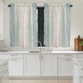 thumbnail image 3 of Slate Blue Wooden Bathroom Window Curtain, Farmhouse Brown Vintage Distressed Light Filtering Coffee Kitchen Curtains, Bedroom Living Room Curtains 2 Panel 84"x45", 3 of 8