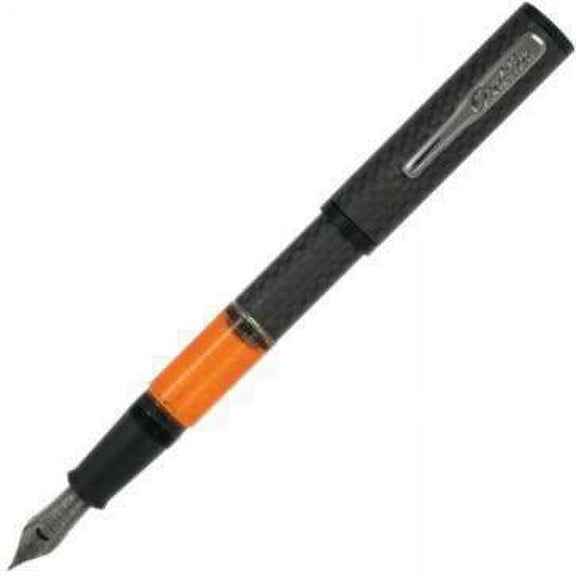 Conklin Heritage Word Gauge Carbon Fiber Orange Stealth Fountain Pen - Medium