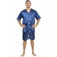 thumbnail image 5 of Up2date Fashion Men Satin Silk Pajamas Sets Short Sleeve Sleepwear Button-Down PJs Sets Two-Pieces Loungewear with Pockets, 5 of 7