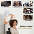 thumbnail image 2 of BarberPub Orbiting Sit under Hair Dryer Hood with Adjustable Height, Smart Control Panel, Rolling Base, 1100W, White, 2 of 9