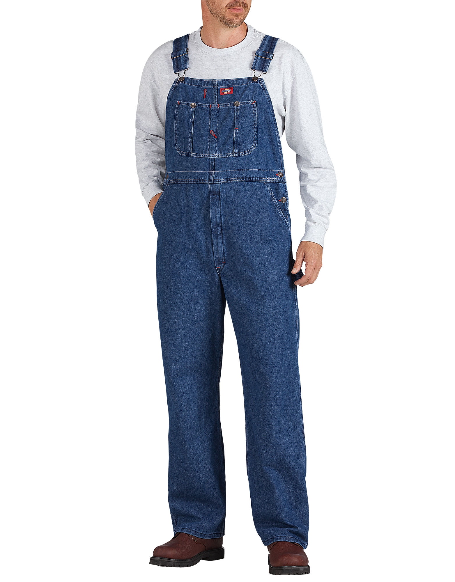 Dickies Mens Stonewashed Indigo Bib 